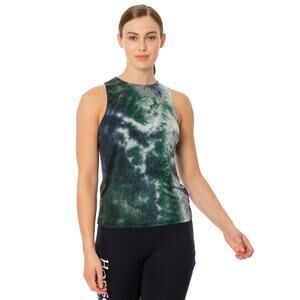Horseware Ireland Women's Tie Dye Training Tank Top Sleeveless Navy Green Size L